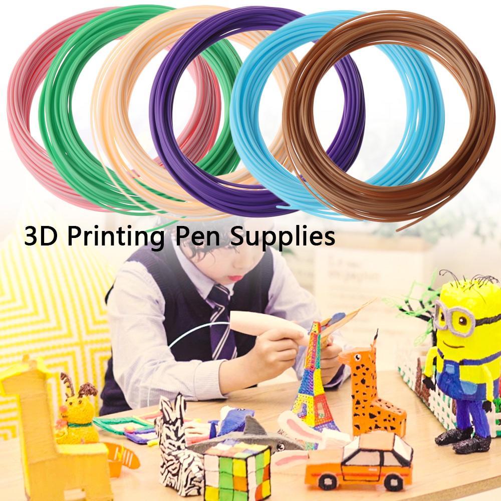 Top 5per10meter PLA Filamen Kreatif Tanpa Polusi Seni Crafting Pen Aksesoris Seni Model Printer Alat