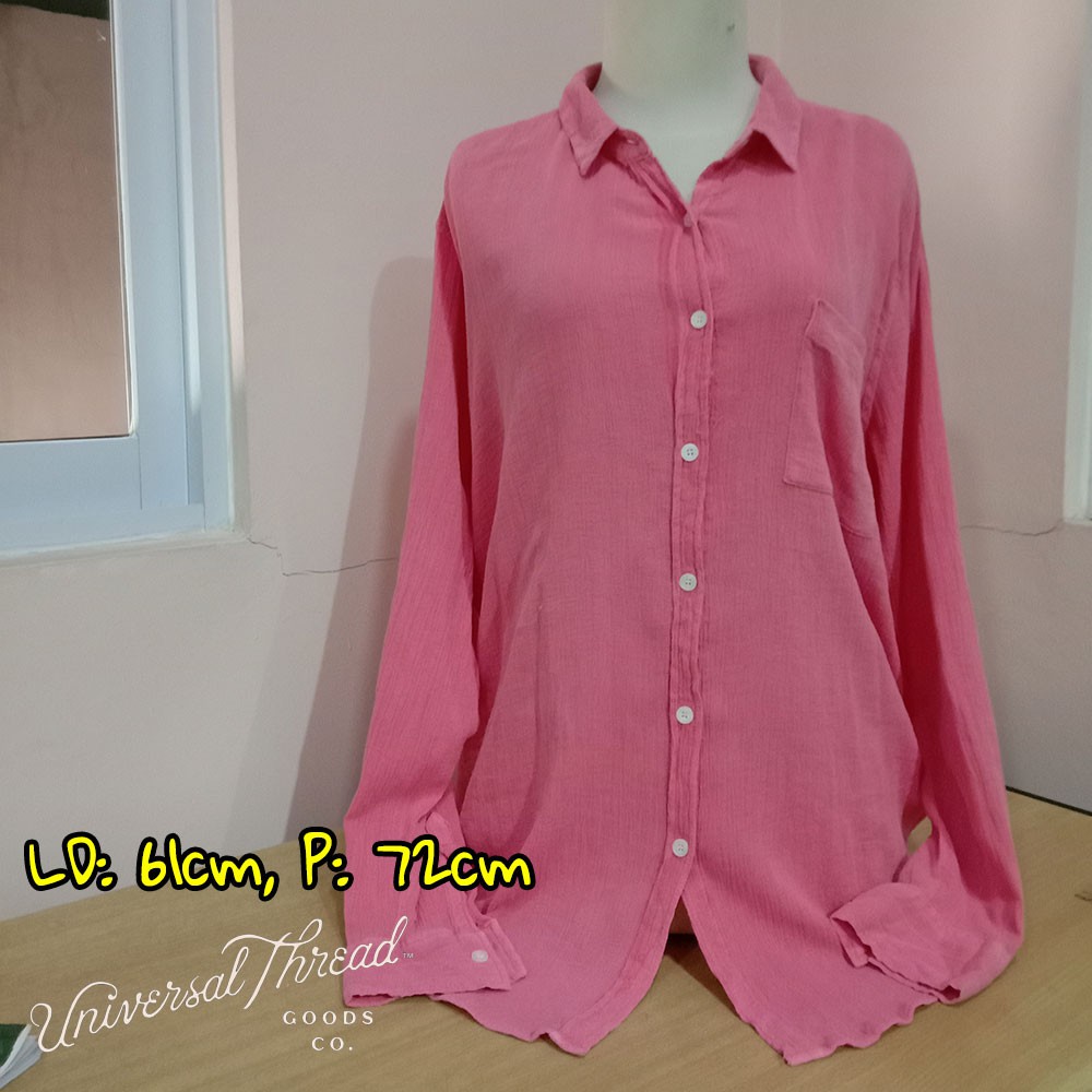 Kemeja Cewe UNIVERSAL THREAD Pink