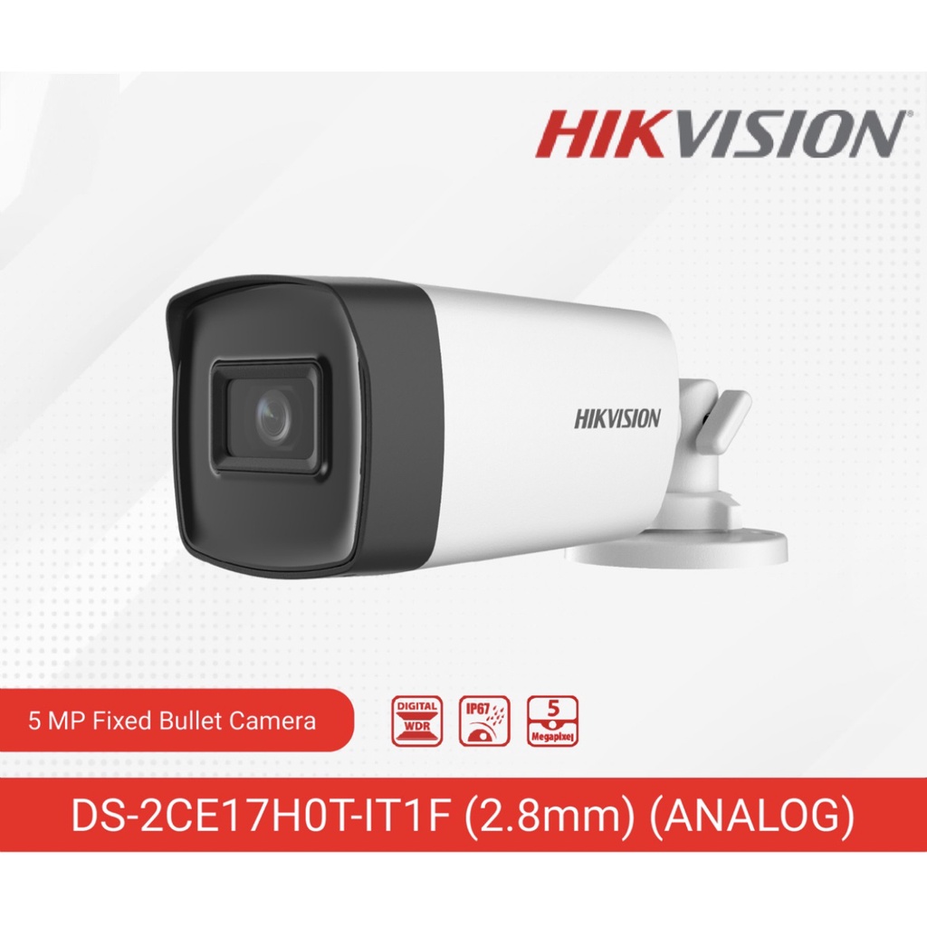 KAMERA CCTV HIKVISION 5MP OUTDOOR 2CE17H0T-IT1F IR 30M