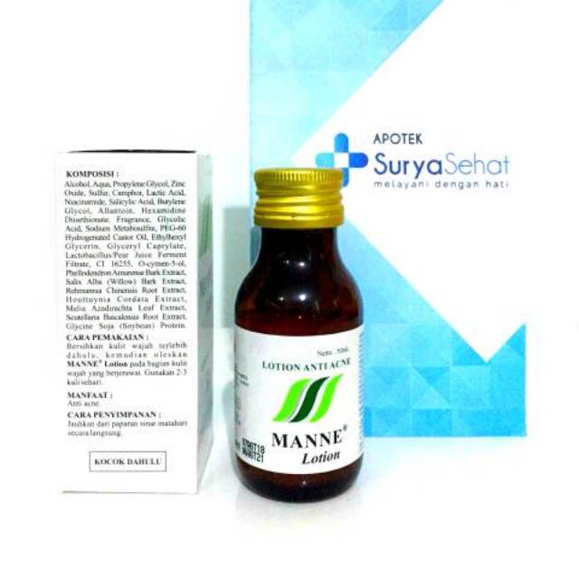 MANNE Lotion Anti Acne 50 ml - Obat Jerawat Cair Manne Lotion