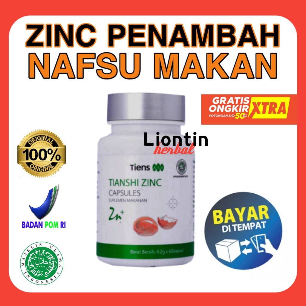 [TERAMPUH] PENGGEMUK BADAN ZINC KAPSUL || TIENS PENGGEMUK BADAN - ZINC PENGGEMUK BADAN ISI 60 KAPSUL