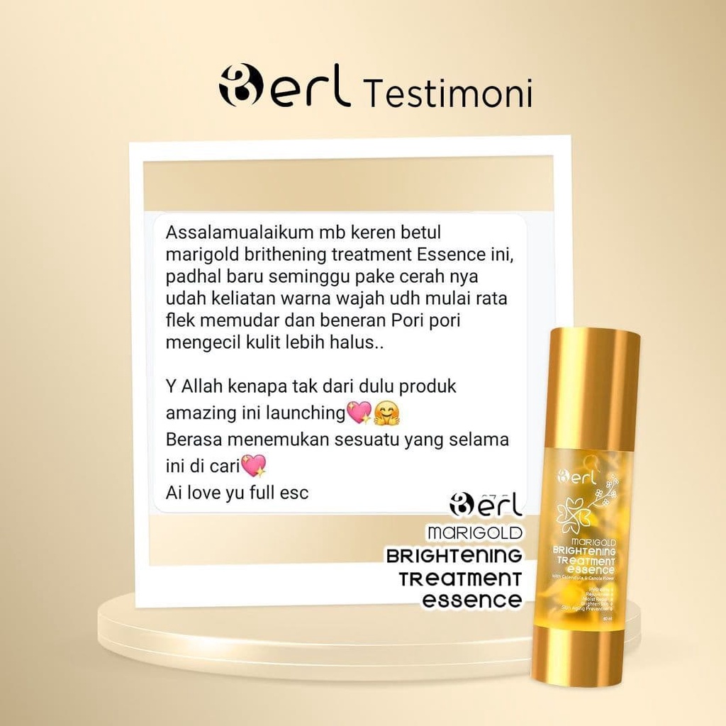 Marigold Brightening Treatment Essence Menutrisi Kulit Menghidrasi Kulit Mengandung Vit E by B ERL