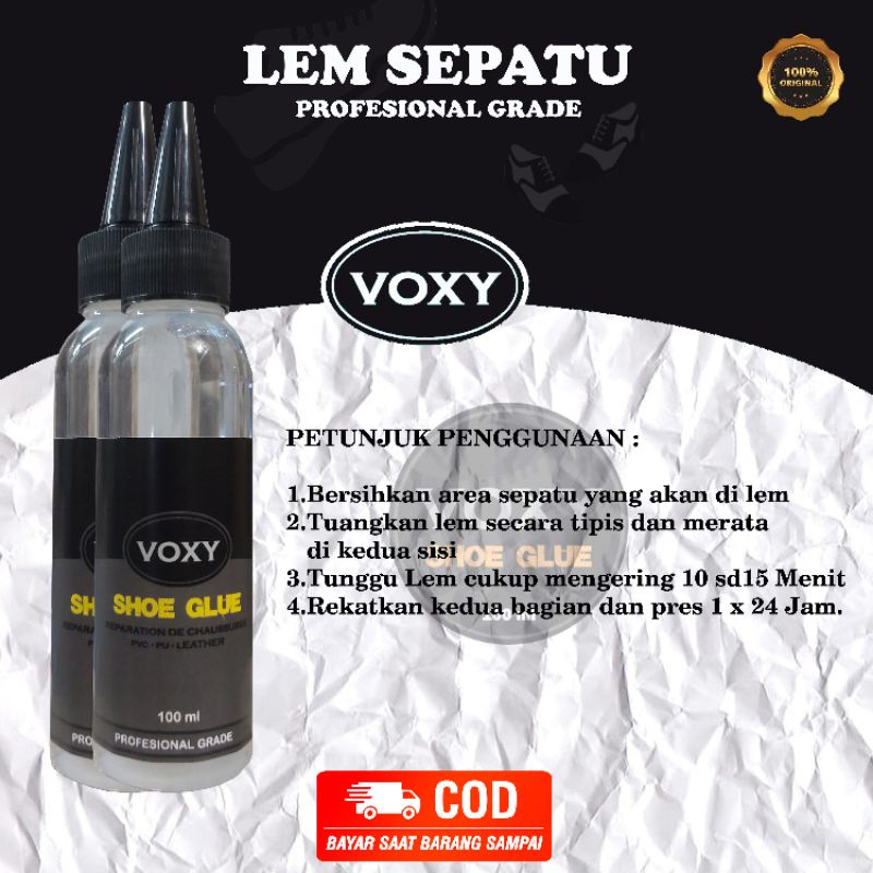 LEM SEPATU TRANSPARANT/BENING ORIGINAL LEM VOXY 100ML SUPER KUAT