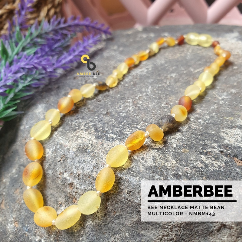 Kalung Amber Bayi dan Anak Tumbuh Gigi Matte Multicolor NMBM143 by Amber bee