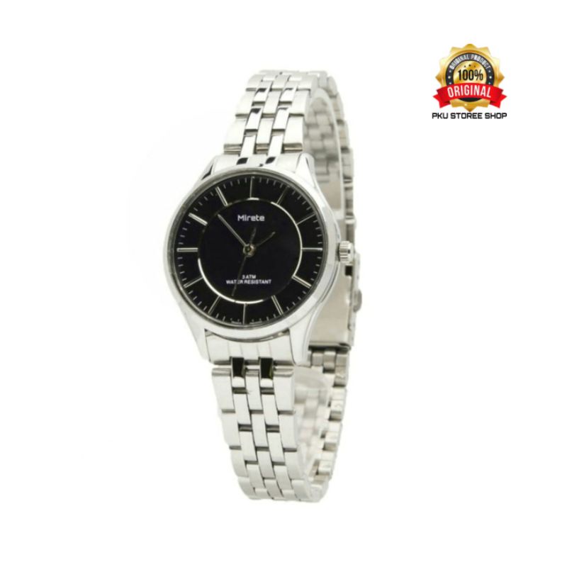 JAM TANGAN WANITA MIRETE original model casual waterresistant free btre cadangan cod_jam tangan wanita terbaru dan terlaris model bulat_jam tangan wanita mirete analog cantik bayar di tempat