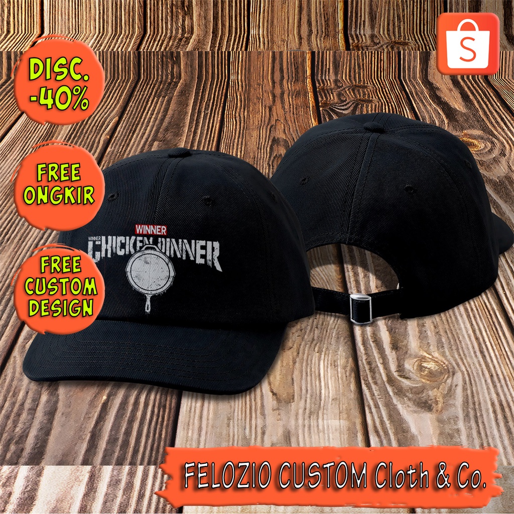 Topi Bisbol Baseball Caps Sablon Satuan Custom Premium - PUBG WWCD