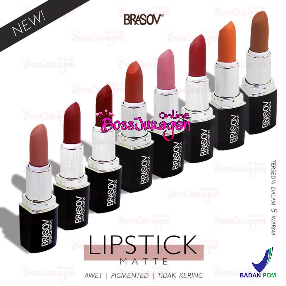 (BOSS) BRASOV Lipstick Matte 3.8 g - Lipstik Putar | Lipstik Mate