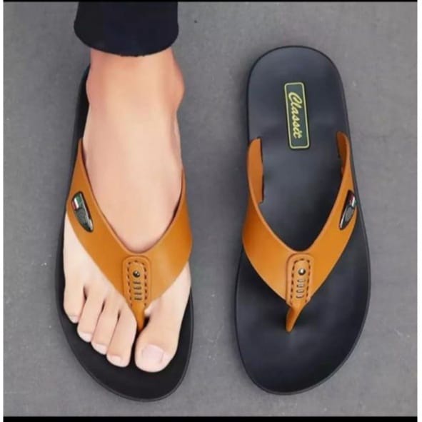 Sandal Jepit Pria Kasual Kulit Import Original 100% CLASSIC Premium