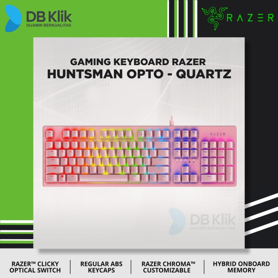 Keyboard Gaming RAZER Huntsman OPTO Mechanical Switch Wired - Quartz &quot;Original&quot;