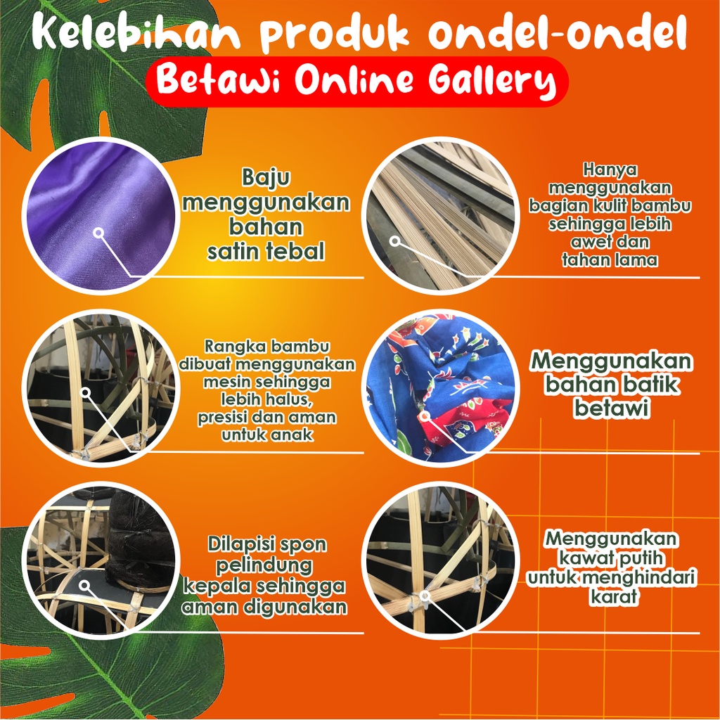 Ondel Ondel 75 Cm / Ondel Ondel Mainan Anak/ Ondel Ondel