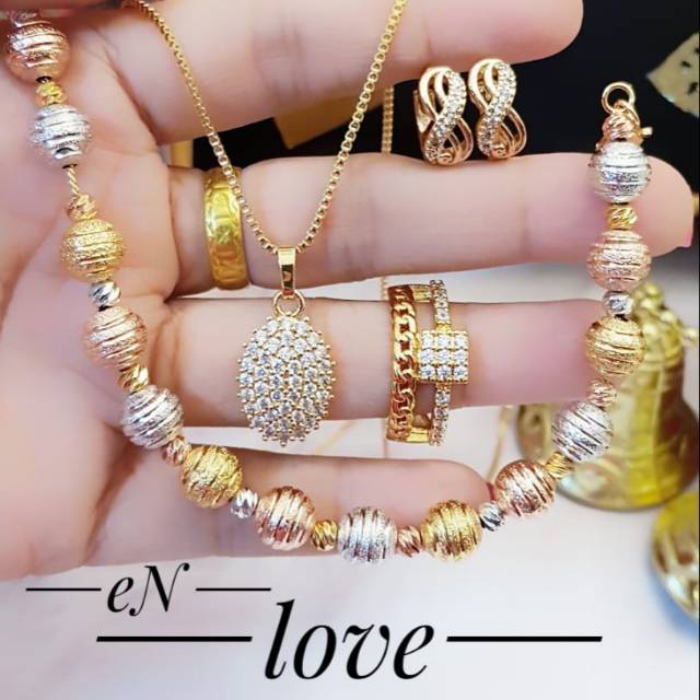 Xuping set perhiasan lapis emas 24k 0410