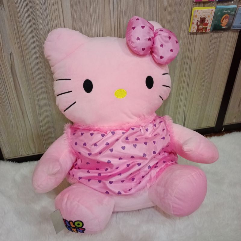 Boneka hello Kitty baju love jumbo/kado ulang tahun valentine murah berkualitas terlaris terbaru vir