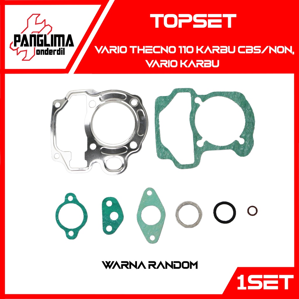 Topset Honda Vario Techno Carbu 110 CBS / Non CBS Lama-Old-Awal &amp; Vario 110 Karbu-Karburator Top Set Paking-Packing-Gasket Kit