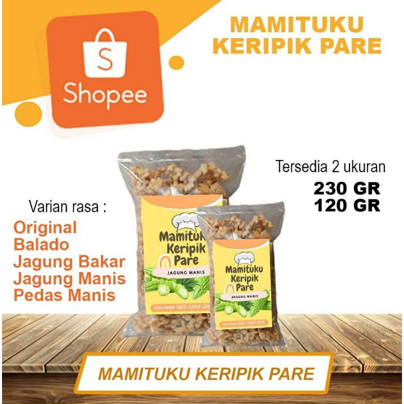 

Paket A keripik pare 120 gram 8 pcs