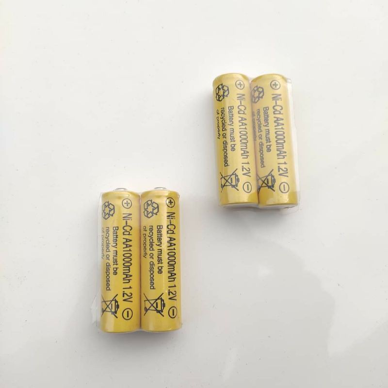 Baterai Cas Ni-cd AA 1000 mAh AA 1.2V Batrei Charger Batre Cas