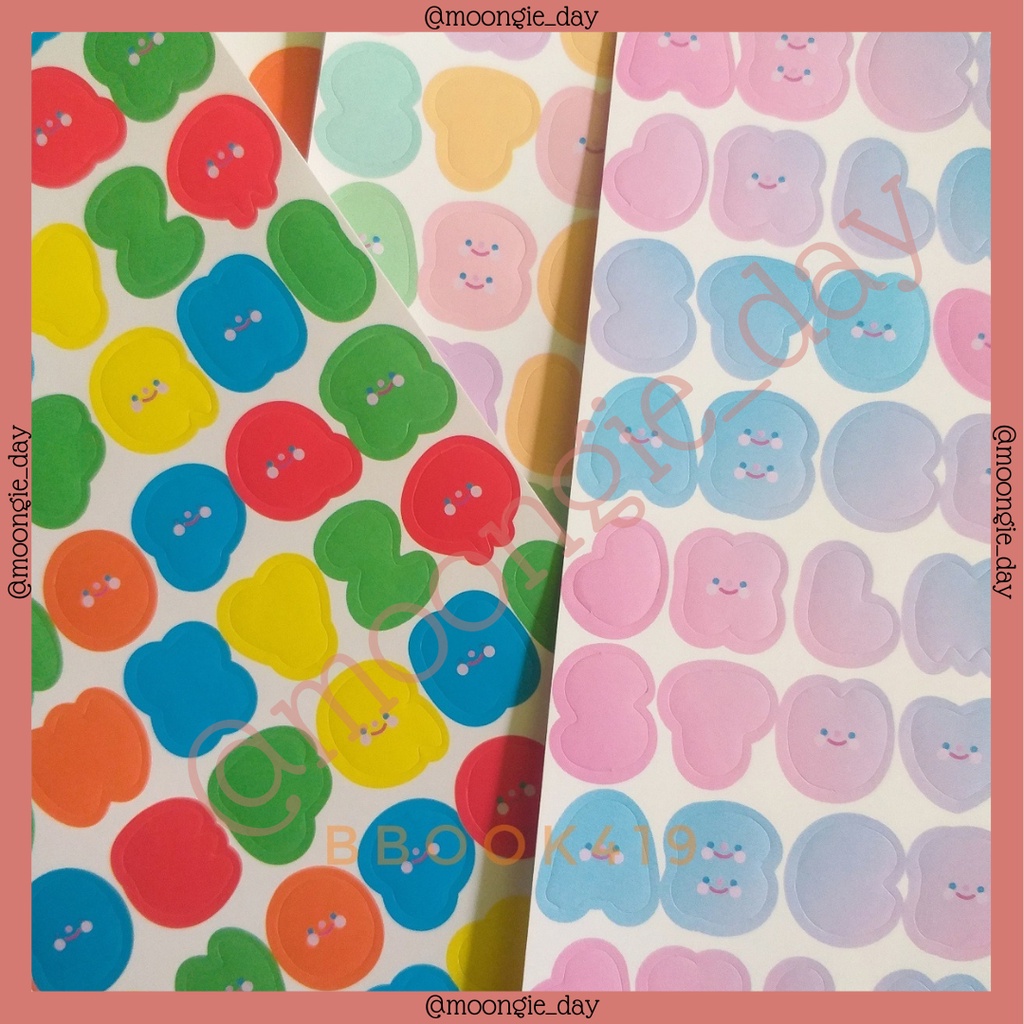 

2 LEMBAR STIKER ALFABET DAN NUMBER HURUF ANGKA SMLIE CANDY BULLET JURNAL DIY DIARY