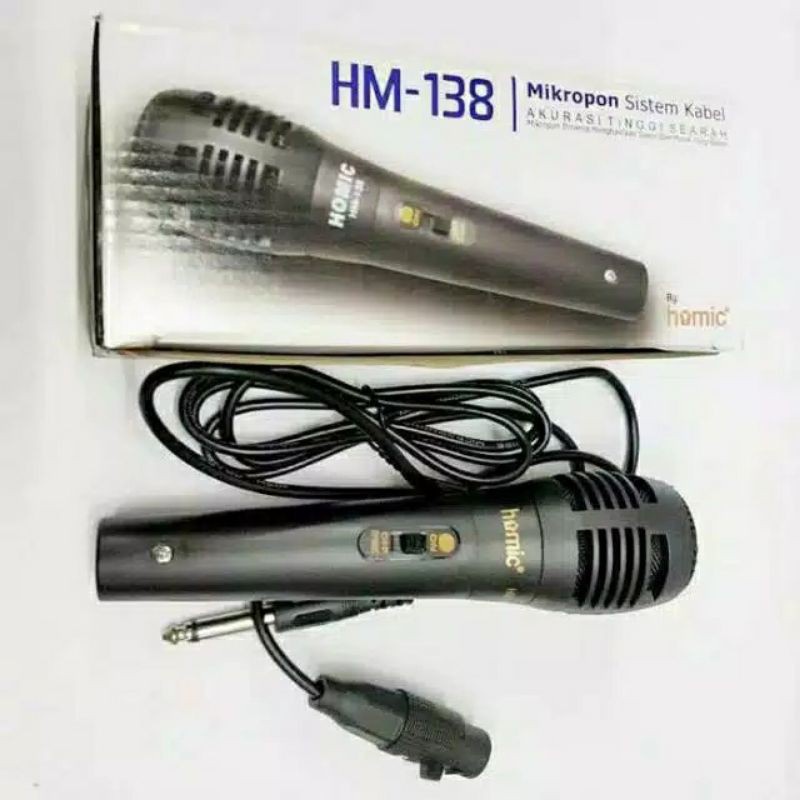 Microphone Homic HM-138 - Mic Kabel - Mic Homic - Original Homic - Mic Single