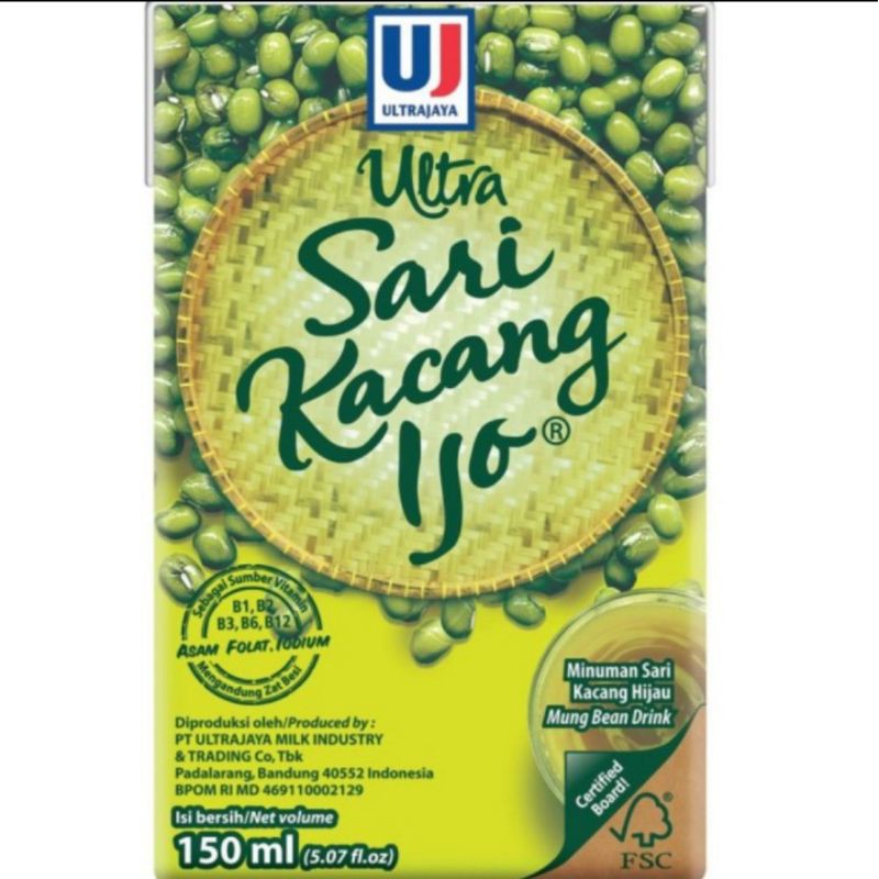 

Sari kacang ijo ultra jaya 150ml eceran