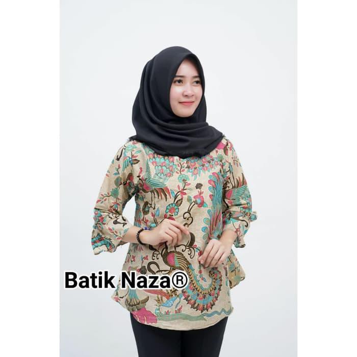 Termurah Blouse Batik Wanita Naza Modern Merak Papua