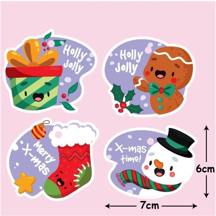 

(12pcs) hang tag paper natal/gantungan aksesoris hadiah christmas 04