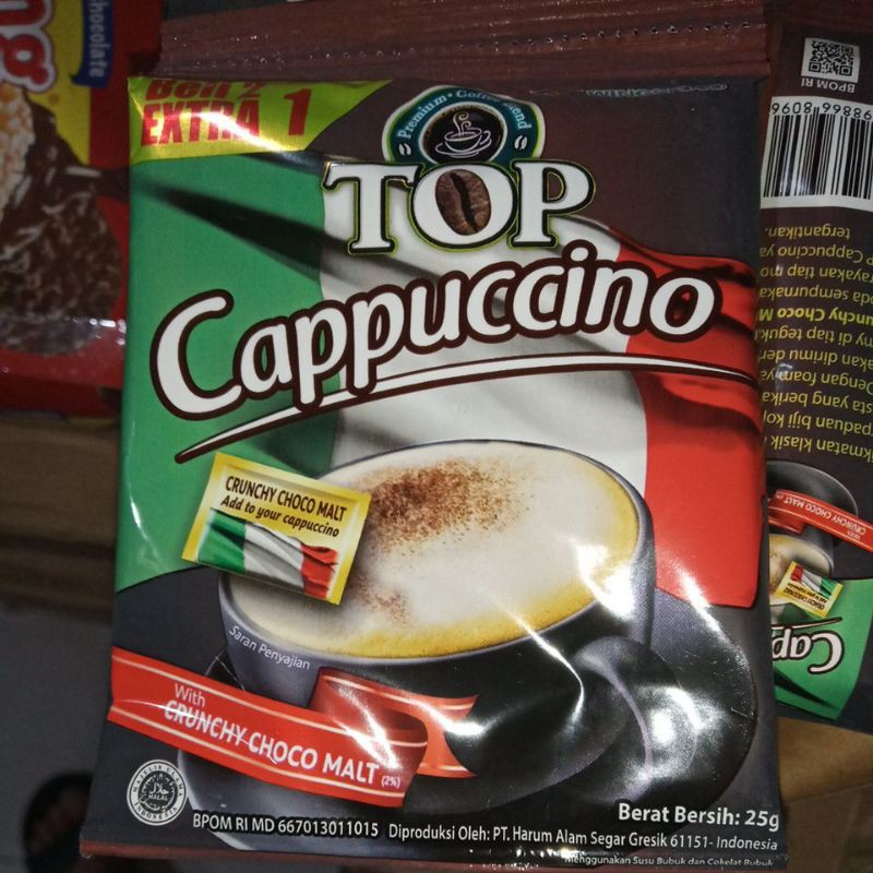 

Kopi top Cappucino / renteng isi 15 bgks