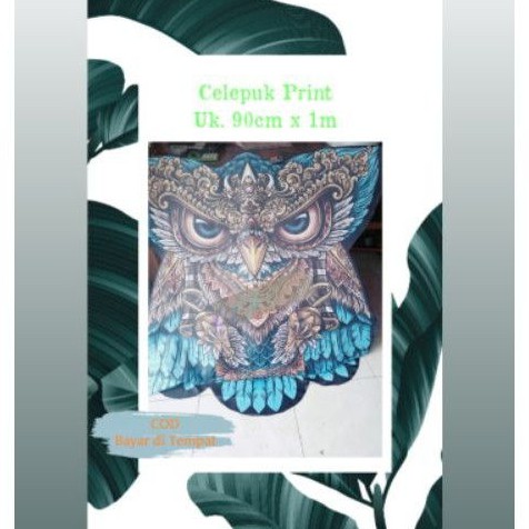 LAYANGAN CELEPUK PRINT MEDIUM - LAYANGAN KAIN BALI PRINT BURUNG HANTU LAYANGAN KNOCKDOWN