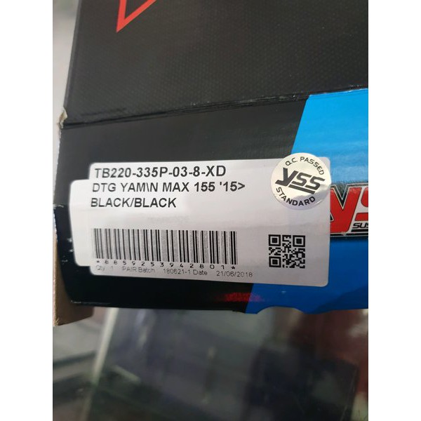 Shock YSS Hybrid DTG Nmax Black RACING ORIGINAL ORI