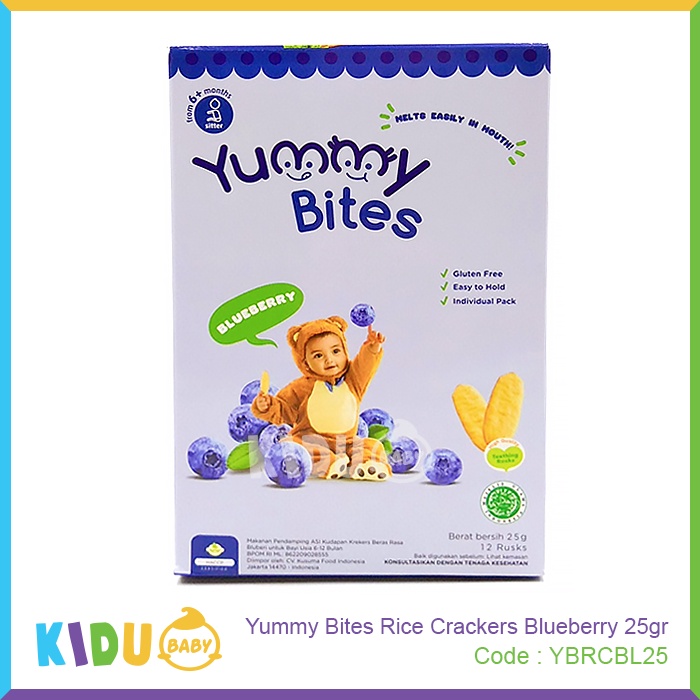 Yummy Bites Rice Crackers 25gr Kidu Baby