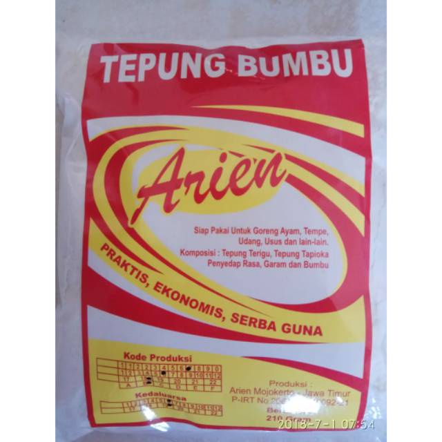 

TEPUNG BUMBU ARIEN 115GRAM MURAH