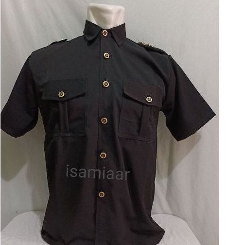 SERAGAM SAFARI PENDEK/HITAM/NAVY/BIRU