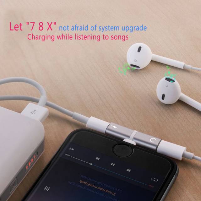 [IN-BOX] Splitter Usb Lightning speed 5.0 Converter 2in1 original in-box spliter ipone 7 7+ 8 8+ x