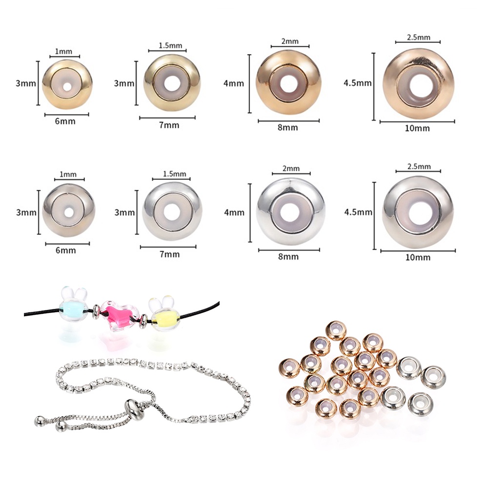 10pcs/lot Manik-manik bulat datar tembaga bulat, digunakan untuk membuat perhiasan gelang