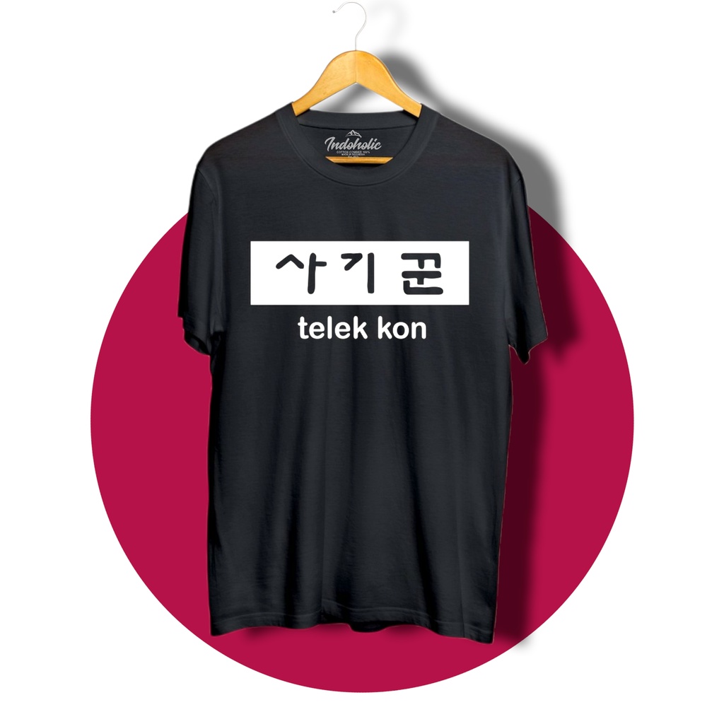 Indoholic Atasan Baju Pakaian Pria Cowok wanita Kaos Distro Murah terbaru Combed 100% Original Telek Kon