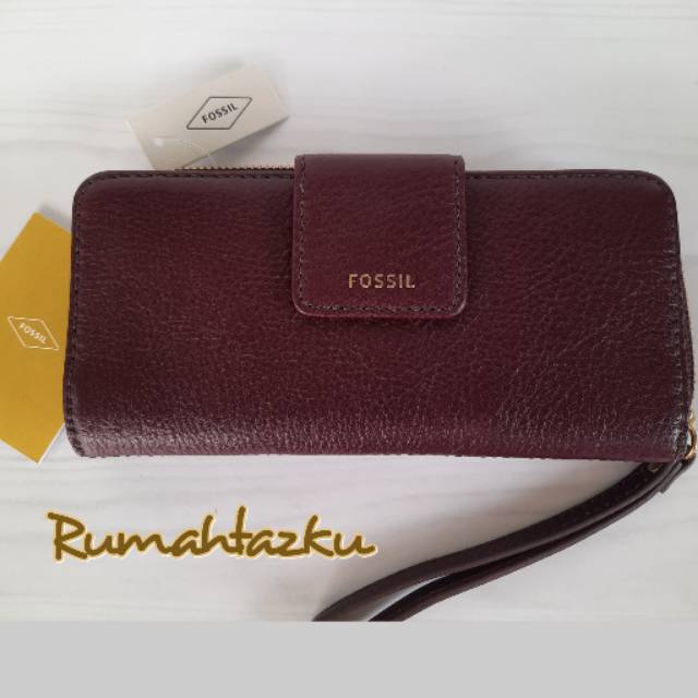 Fossil Madison Zip Clutch Fig