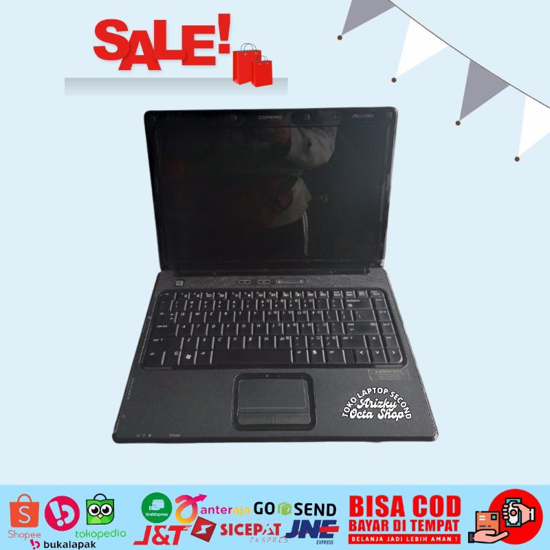 Laptop Hp Compaq second bagus bonus aplikasi siap pakai