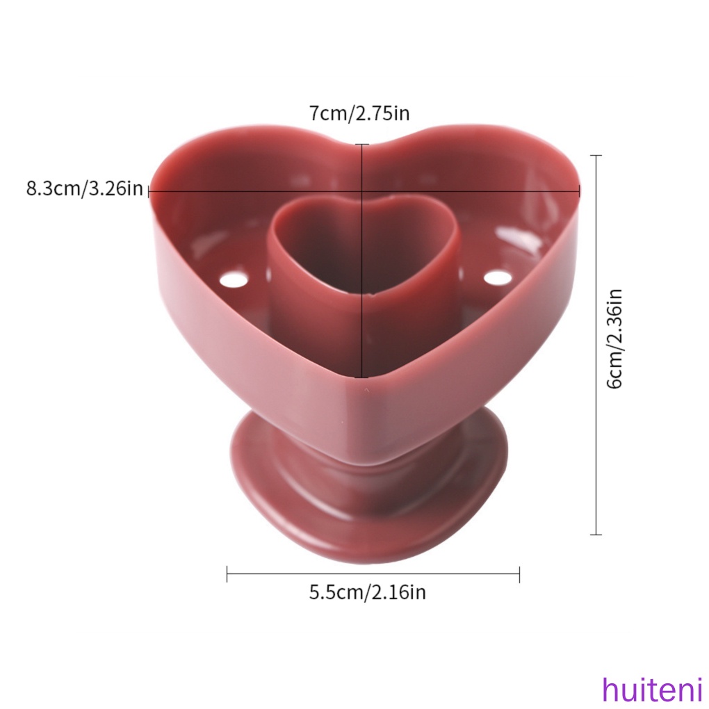 (Huite) Cetakan Kue / Donat / Biskuit / Roti Diy Bentuk Hati Bahan Plastik