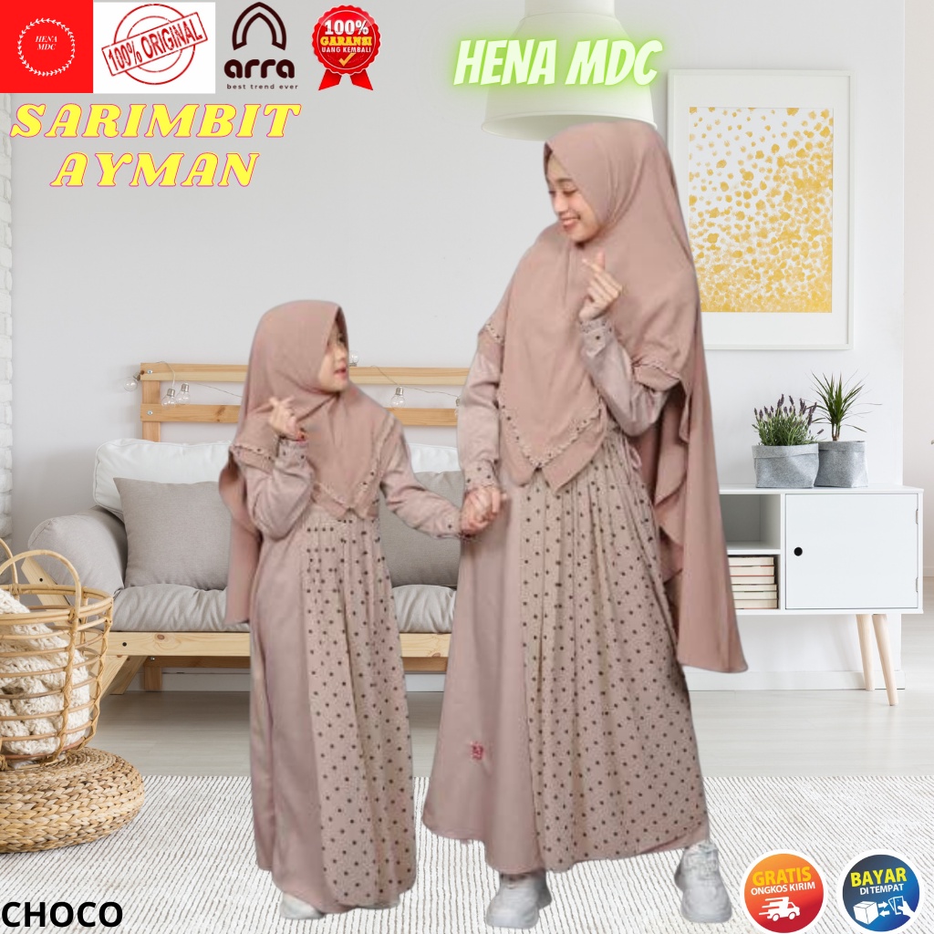 Fashion Muslim Pakaian Muslim Wanita Best Seller Mom Kids Gamis Syar'i Couple Capel Keluarga Muslima
