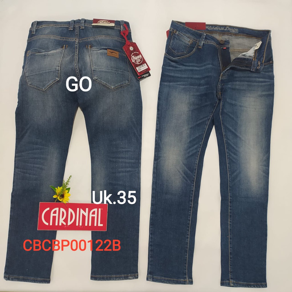 gof 35 CARDINAL CBCBP Celana Panjang Jeans Pria Pencil Stretch Slimfit Super Skinny Sobek Bermuda