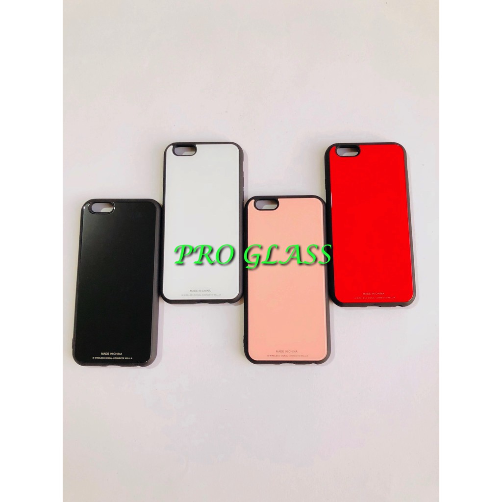 C104 Iphone 6 / 6s / 6+ / 6plus Premium Tempered Glass Back Case / Casing Kaca Silicon