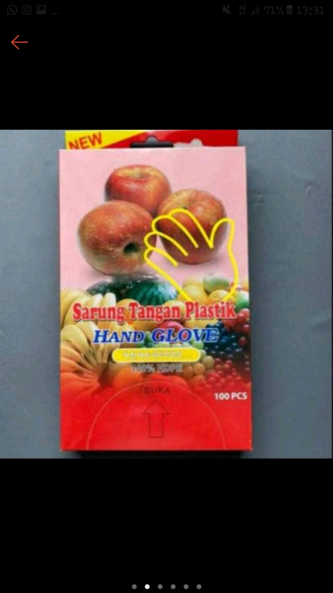 Sarung Tangan Plastik (isi 100 Lembar) / 50 Pasang