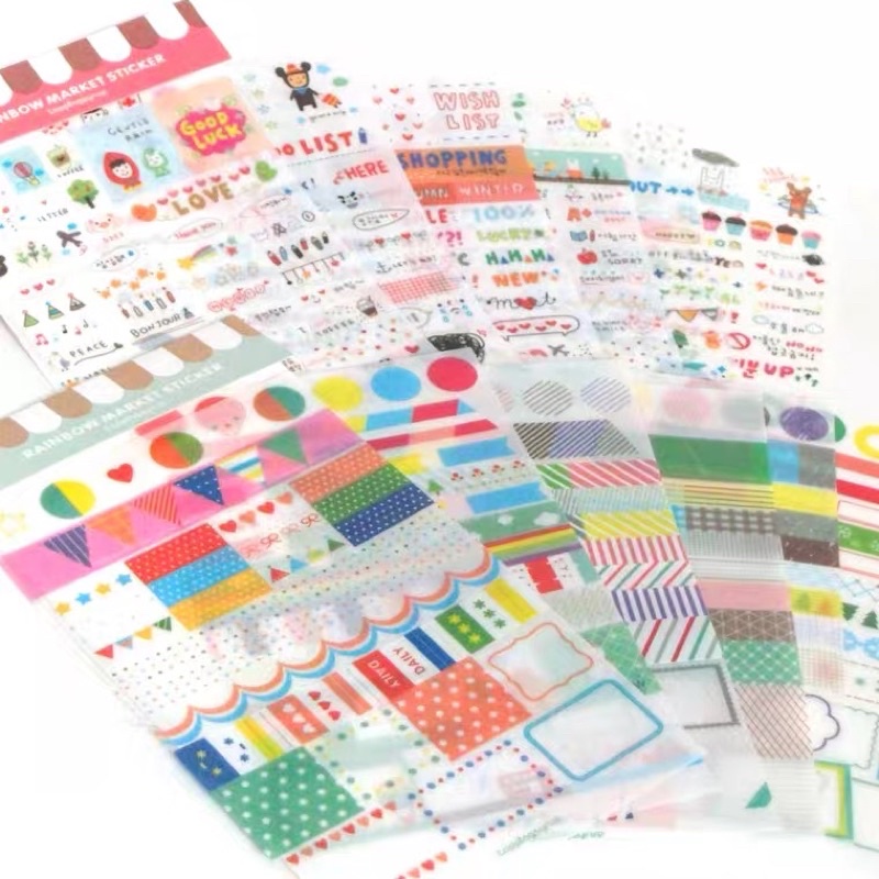 

sticker tema drawing market quality import jual perpack isi 6 lembar