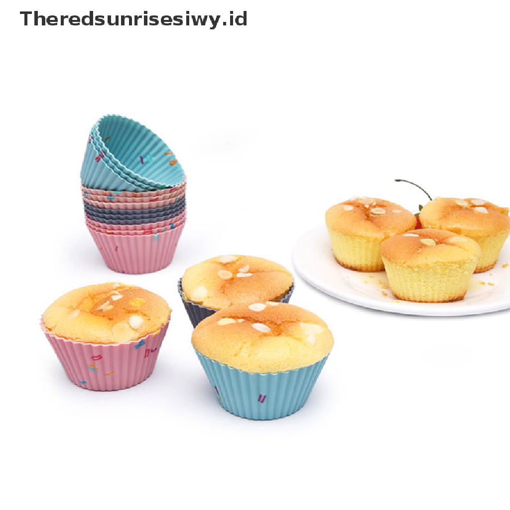 # Alat Rumah Tangga # 6pcs / set Cetakan Cupcake / Muffin DIY Bahan Silikon Reusable