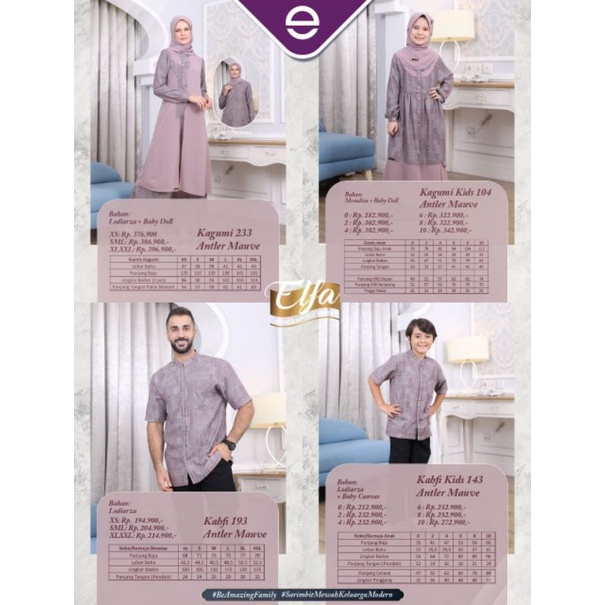 [READY] ELFA 227 ANTLER MAUVE SARIMBIT ETHICA 2022 KAGUMI 233 KAHFI 193 KAGUMI KIDS 104 KAHFI KIDS 143