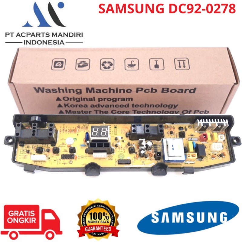 modul PCB mesin cuci Samsung 6 tombol wa65f4, wa90f4 wa 80f4 wa70f4 (297 A)