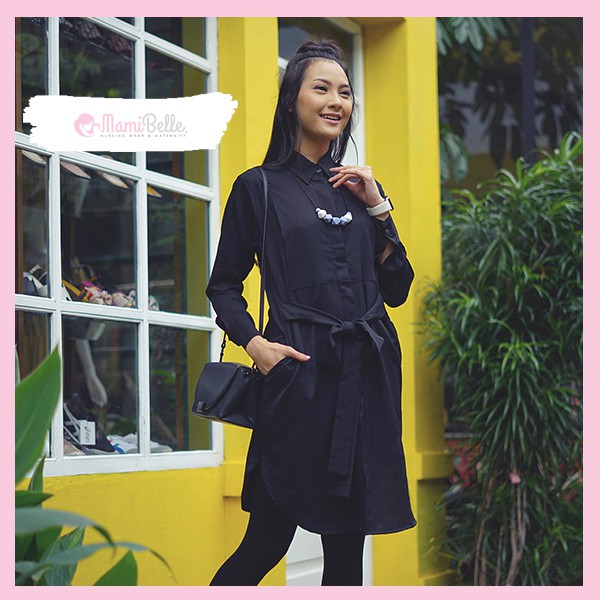 

Mamibelle Xyleena Tunik Hamil & Menyusui Black Premium