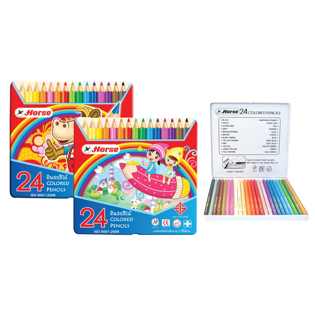 

Horse Pensil Warna 24 Colors In Metal Box