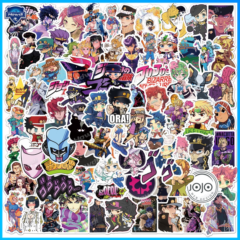 Stiker Desain Anime Jojo 's Bizarre Adventure Tahan Air Untuk Helm Motor