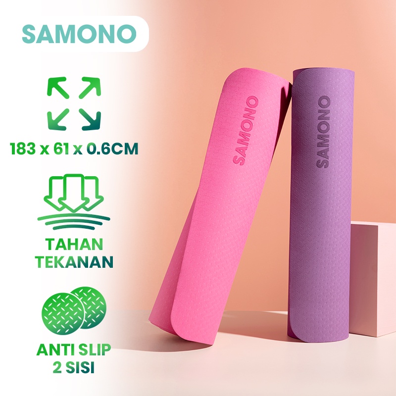 Samono Matras Yoga Mat Anti Selip 2 Sisi SYM10