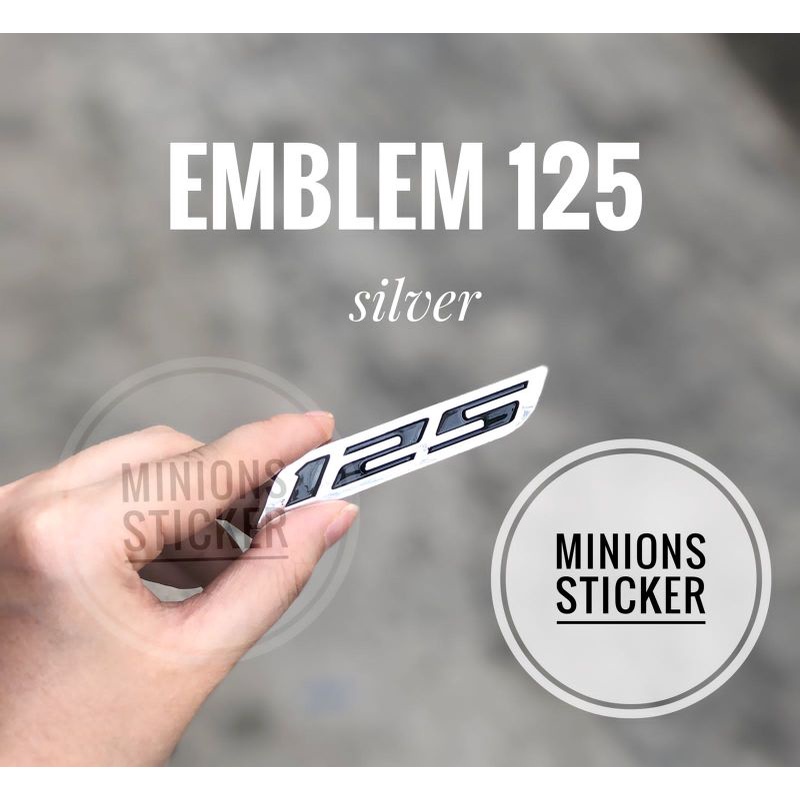 emblem logo 125 sepasang stiker logo honda vario 125 timbul motor
