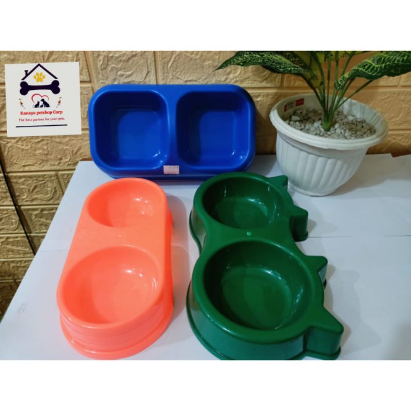 Tempat Makan kucing-Tempat Makan Plastik-Tempat Makan Kucing/Anjing Doble